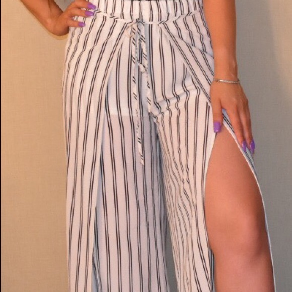 Leila Front Tie Palazzo Pants - Picture 3 of 3